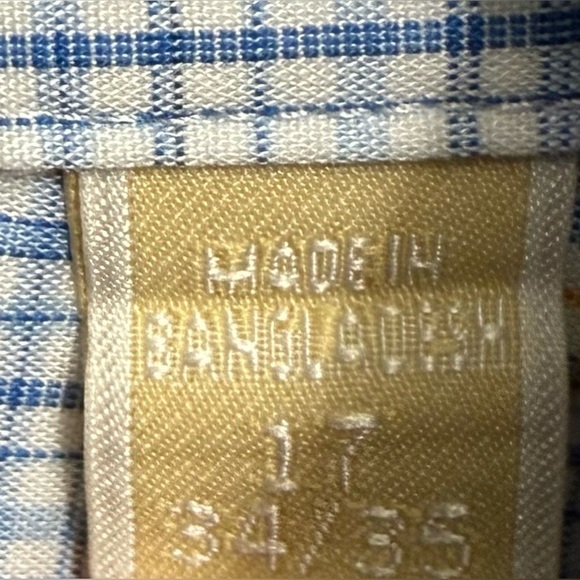 Michael Kors Men’s Dress Shirt 17 34/35 – Non-Iron Plaid Classic Fit - Picture 7 of 7